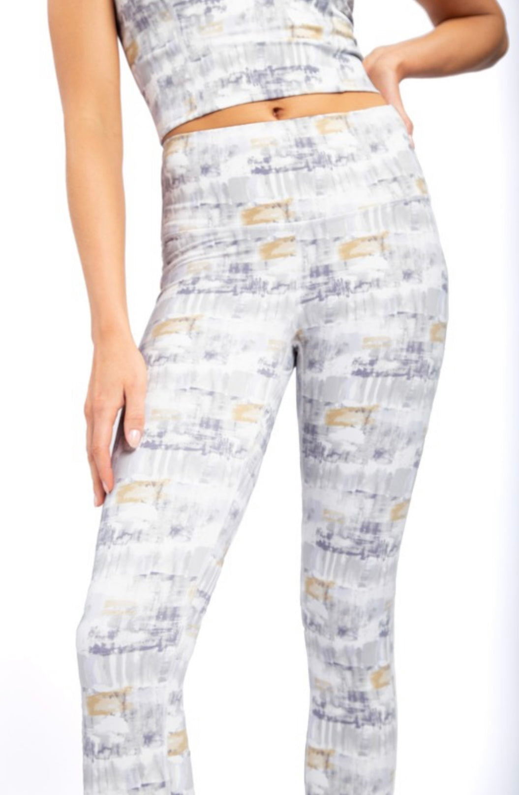 Watercolor Highwaisted Capri Legging