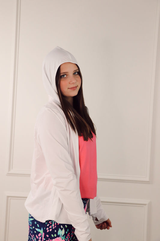 Tricia Full Zip Hoodie (White)