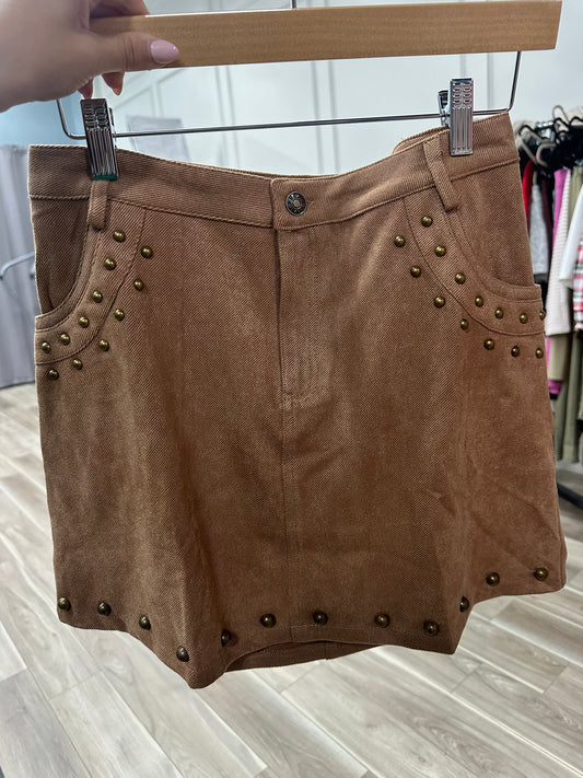 Raya Suede Mini Skirt
