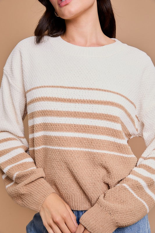 Cream Stripe Sweater