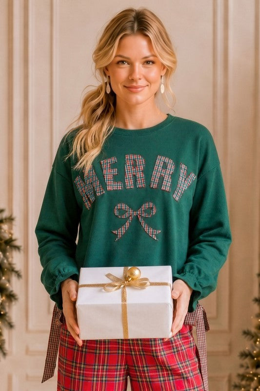 Merry Plaid Sweatshirt