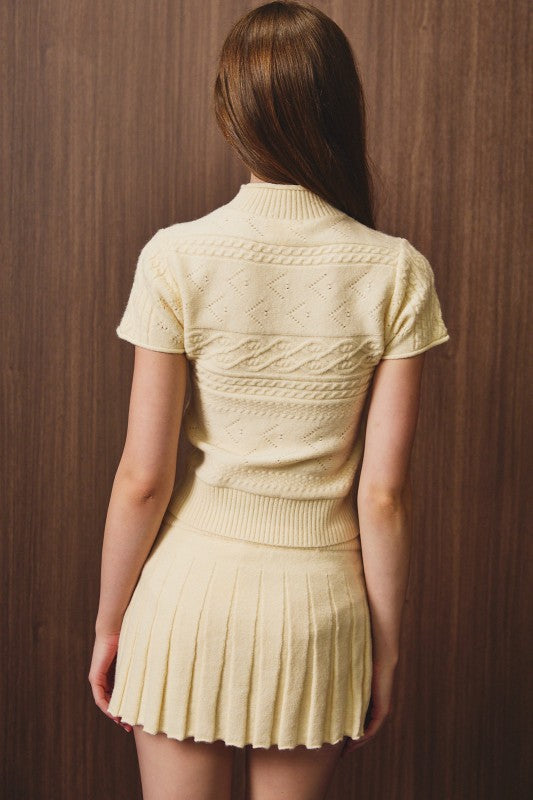 Esme Cable Knit Sweater Top