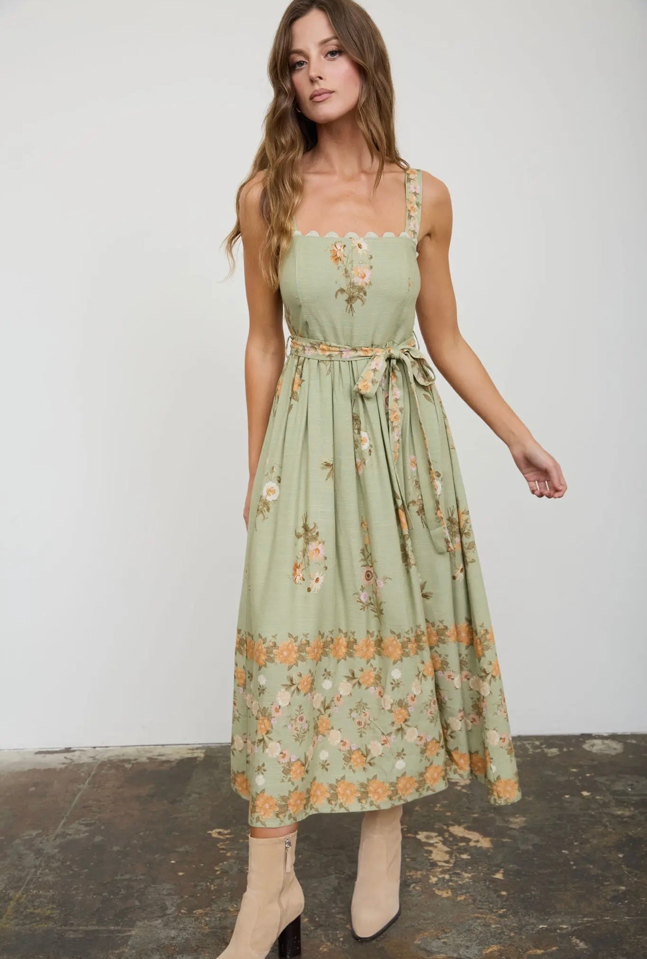 Margie Floral Midi Dress