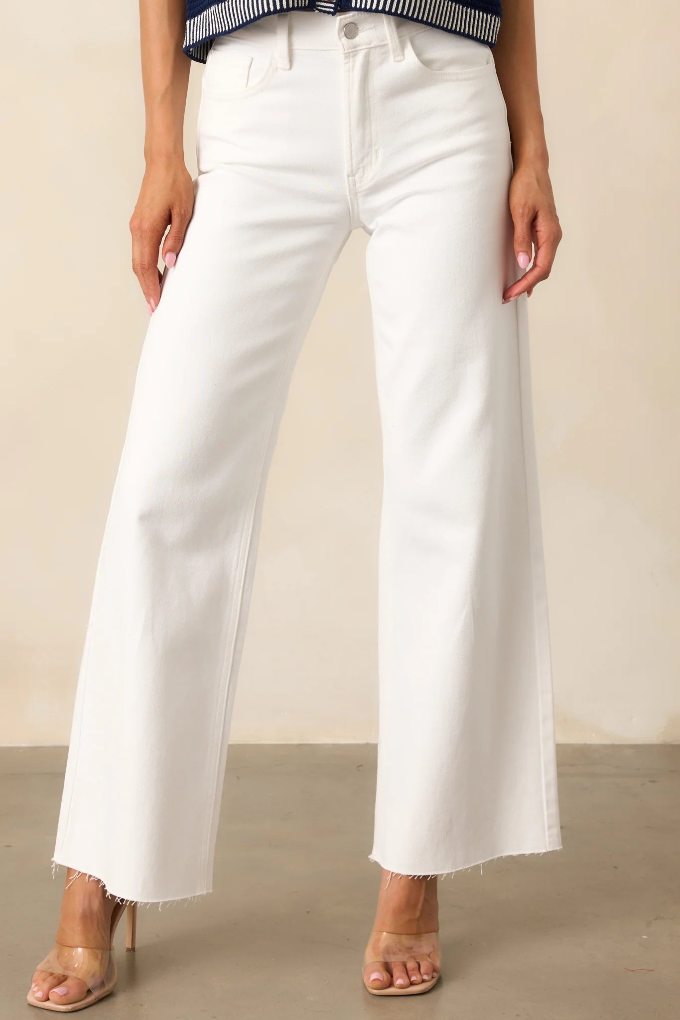 Optic White Vervet Jeans