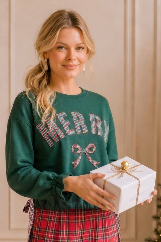 Merry Plaid Sweatshirt