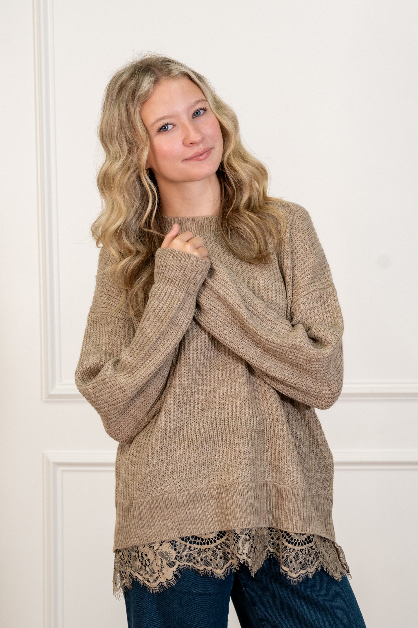 Morella Lace Crew Neck