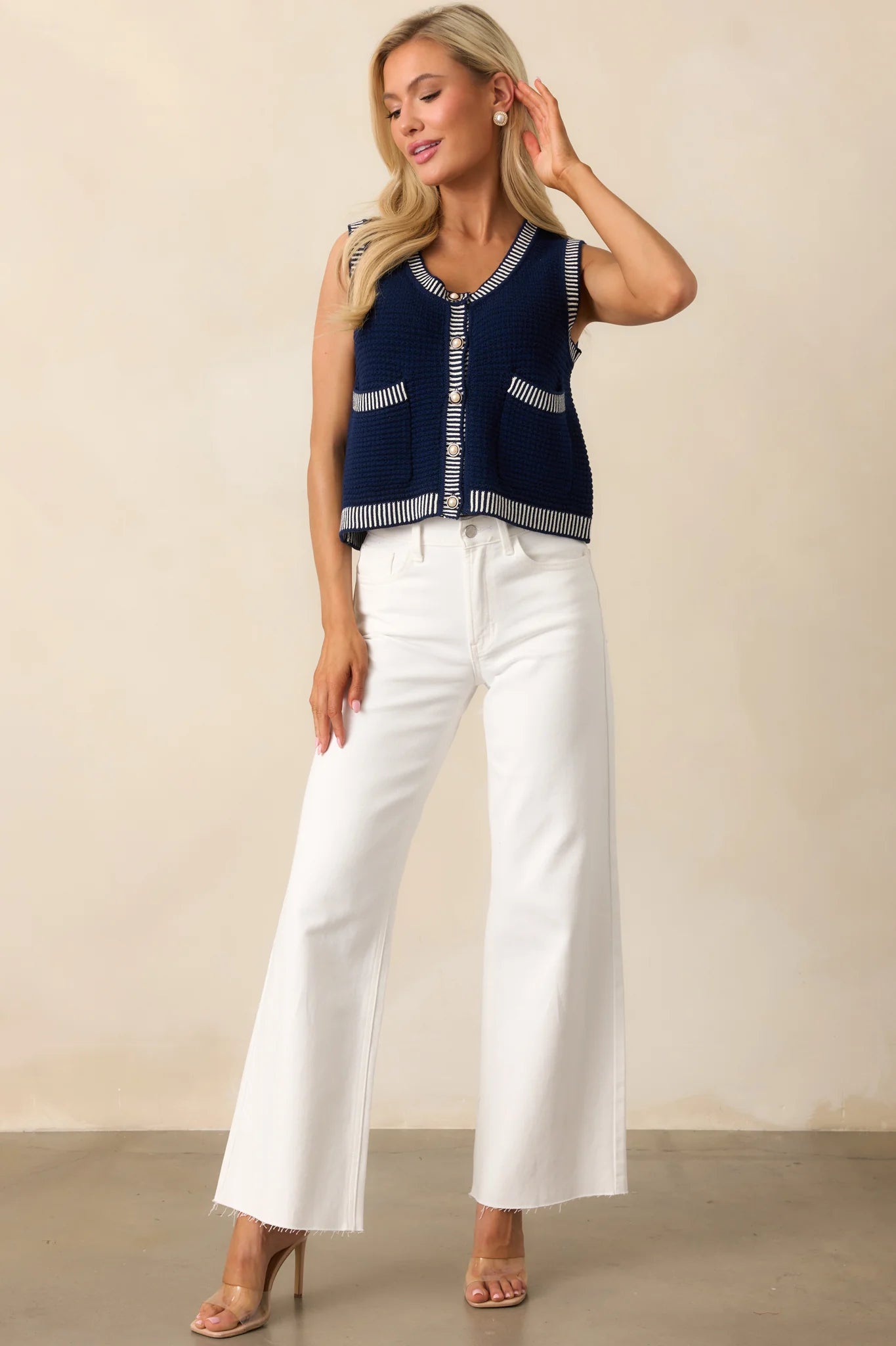 Optic White Vervet Jeans