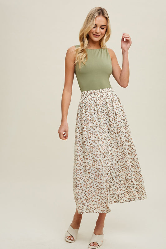 Floral Midi Skirt