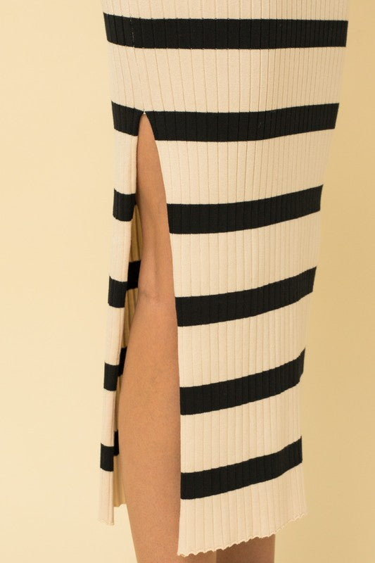 Stripe Knit Skirt