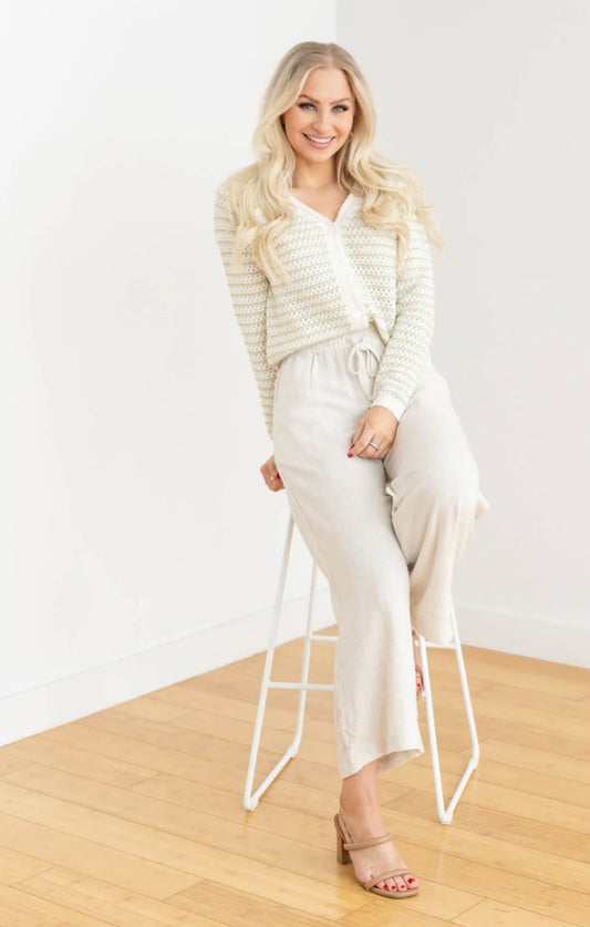 Cropped Linen Pants