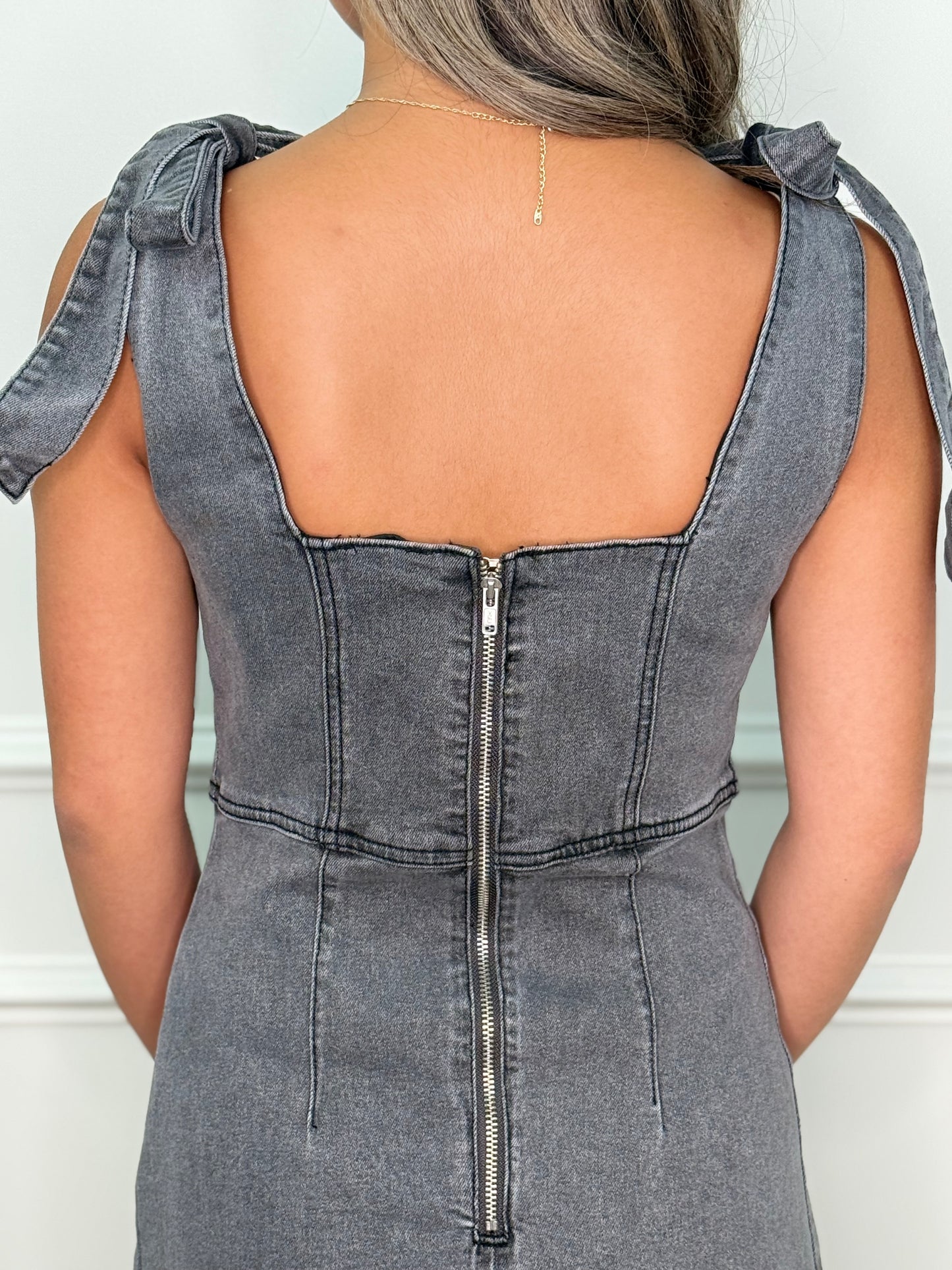 Black Denim Mini Dress