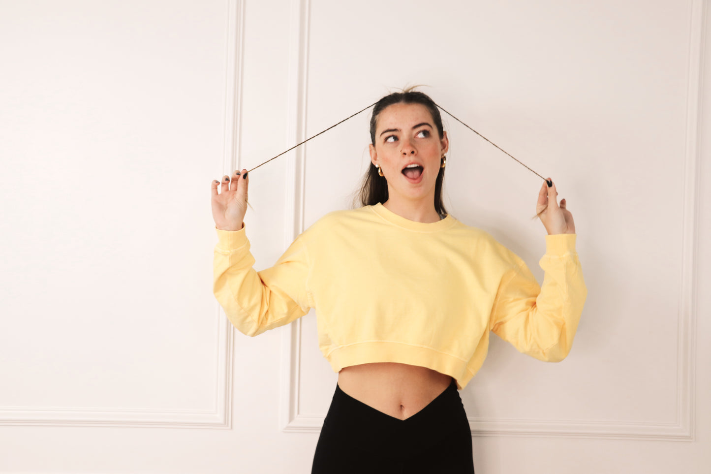 Yellow Crop Sweatshirt