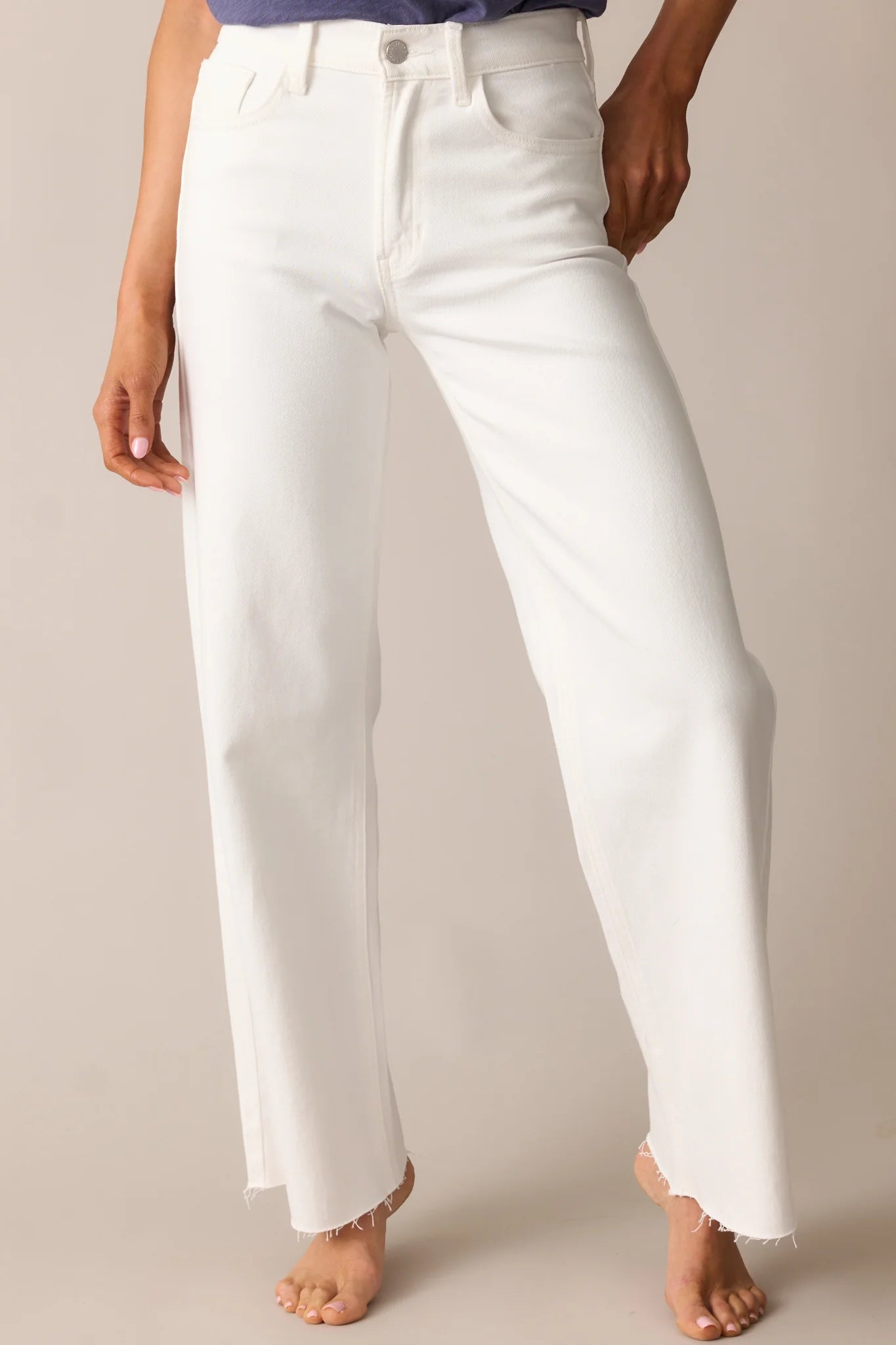 Optic White Vervet Jeans