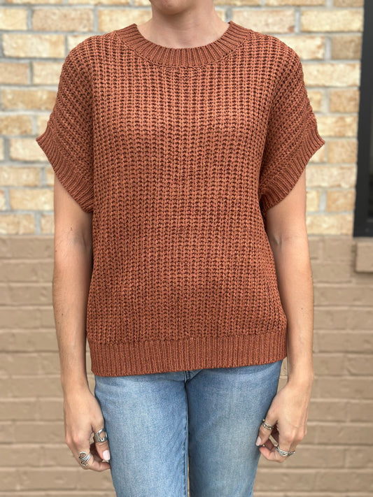 Rust Boxy Sweater