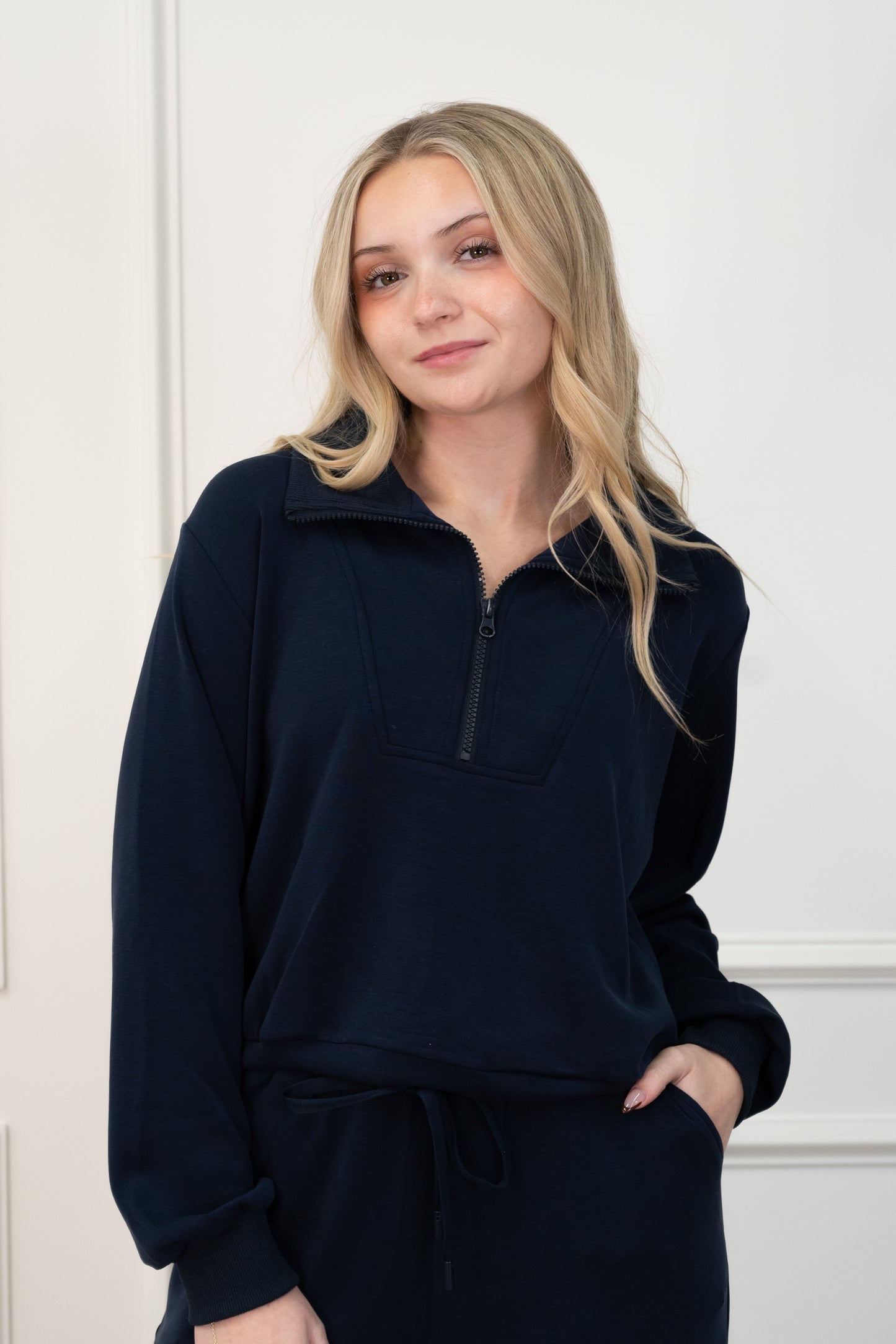 Brea Navy Pullover