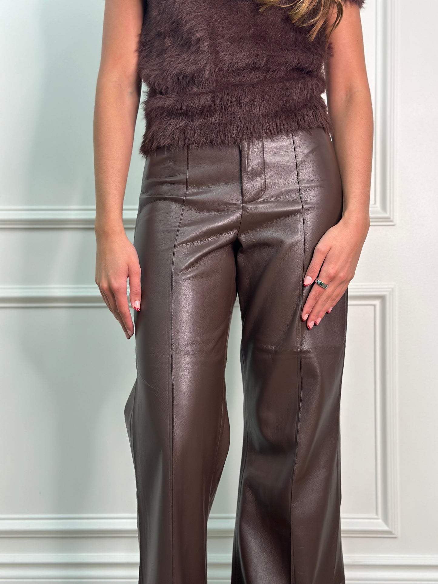 Castille Faux Leather Pants