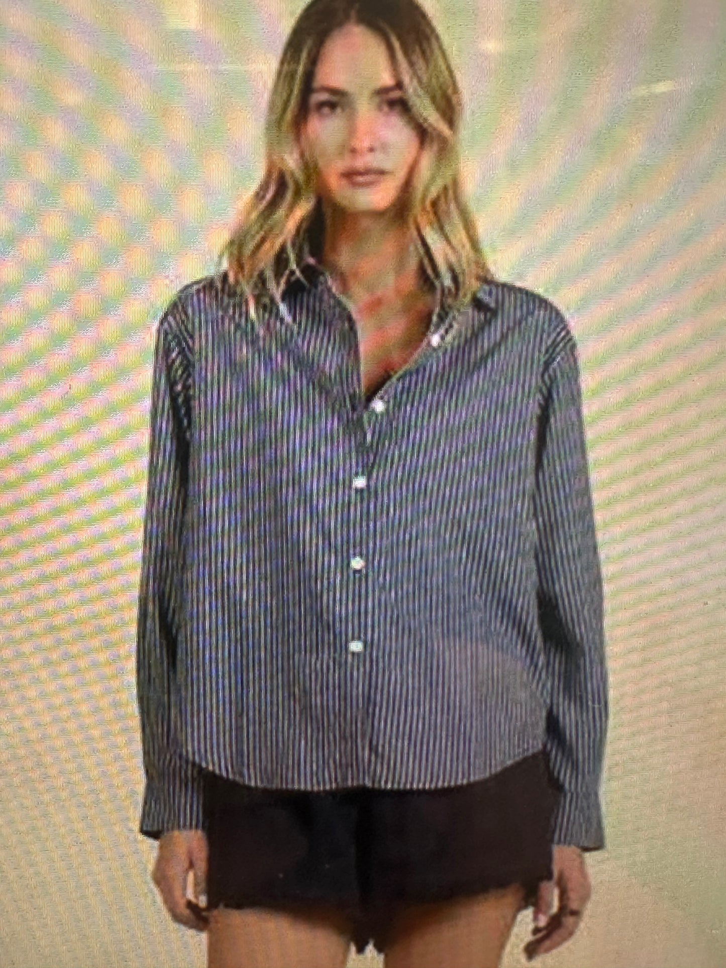 Benla Blue Stripe Top