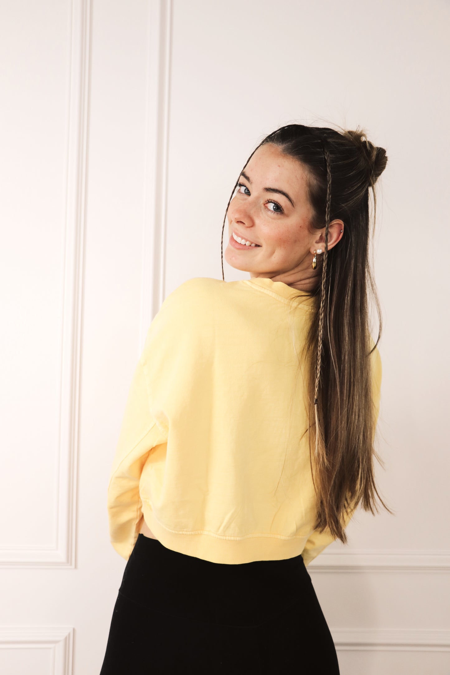 Yellow Crop Sweatshirt