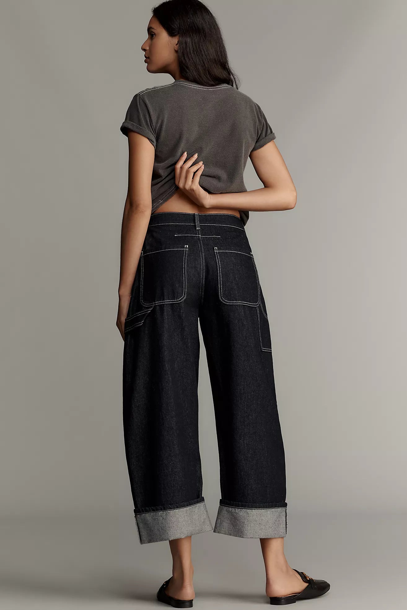 Dark Denim Barrel Jean