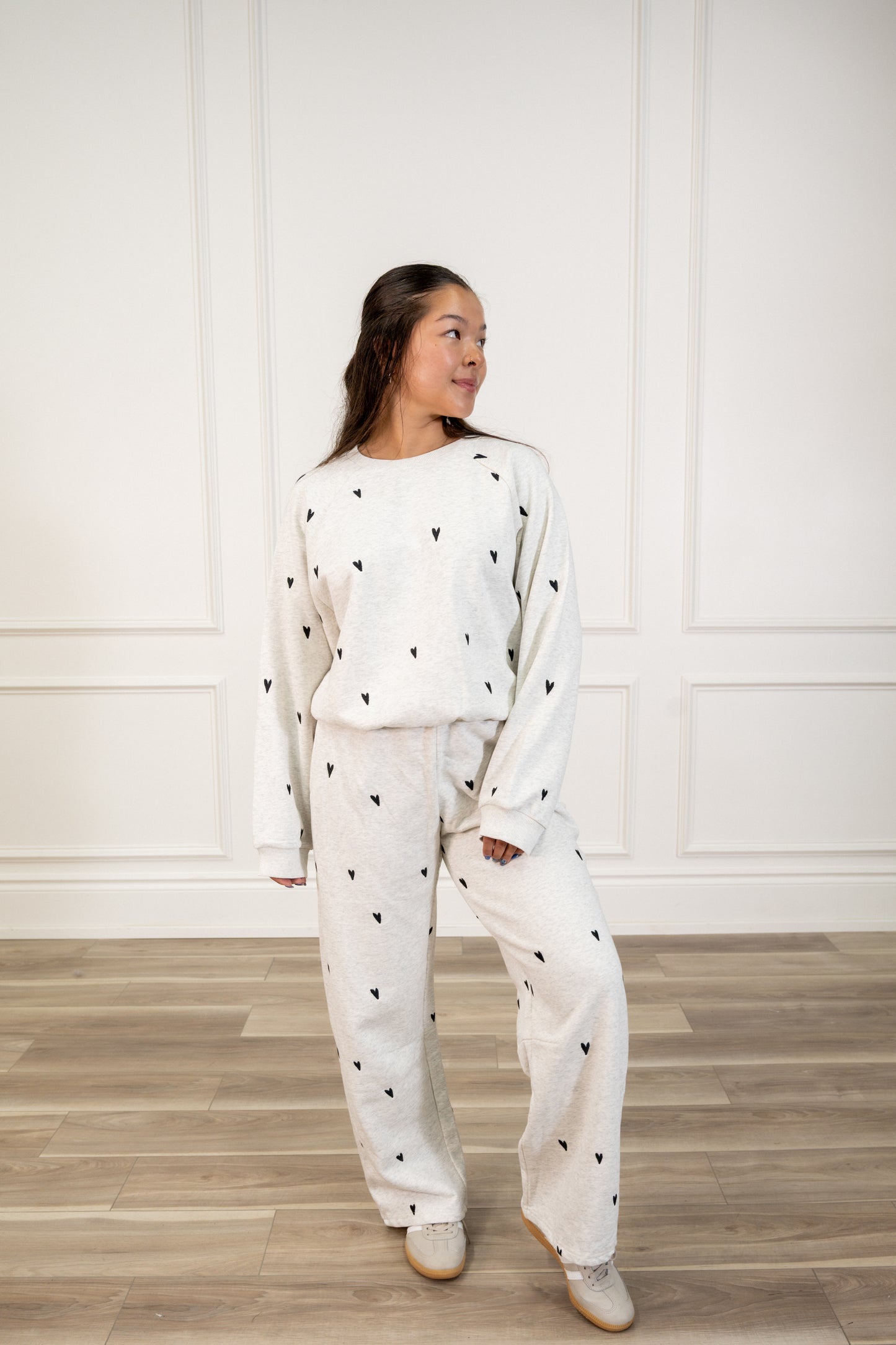 Melange Heart Embroidered Set