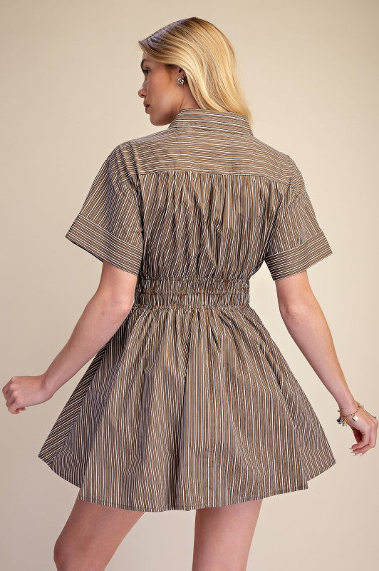 Lorene Stripe Collar Dress