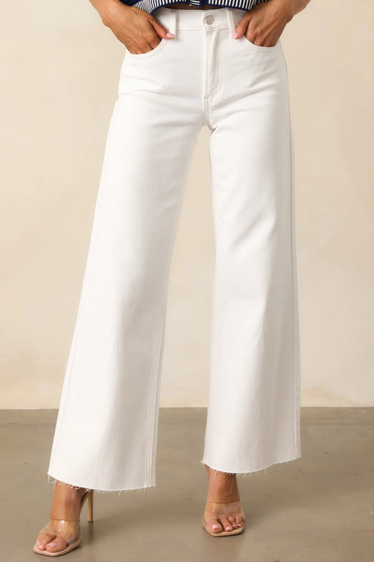 Optic White Vervet Jeans