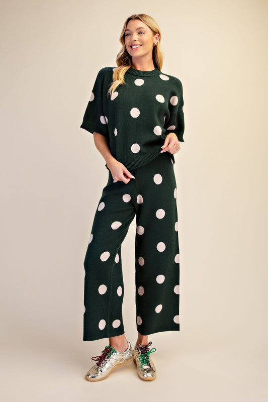Bonnie Polka Dot Knit Set