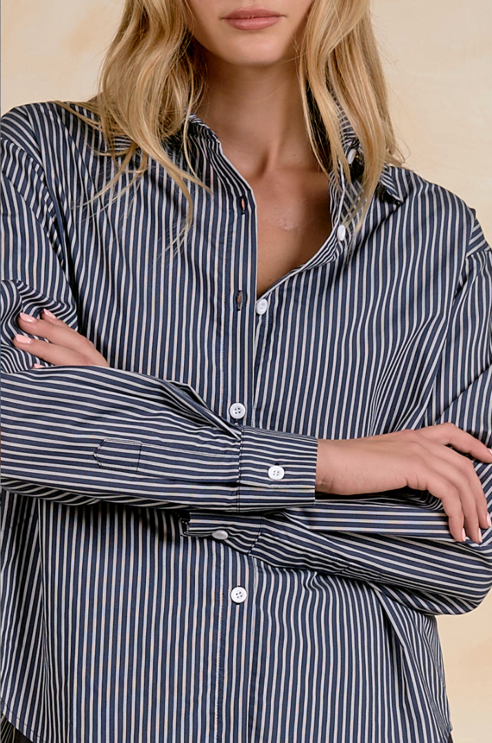 Benla Blue Stripe Top