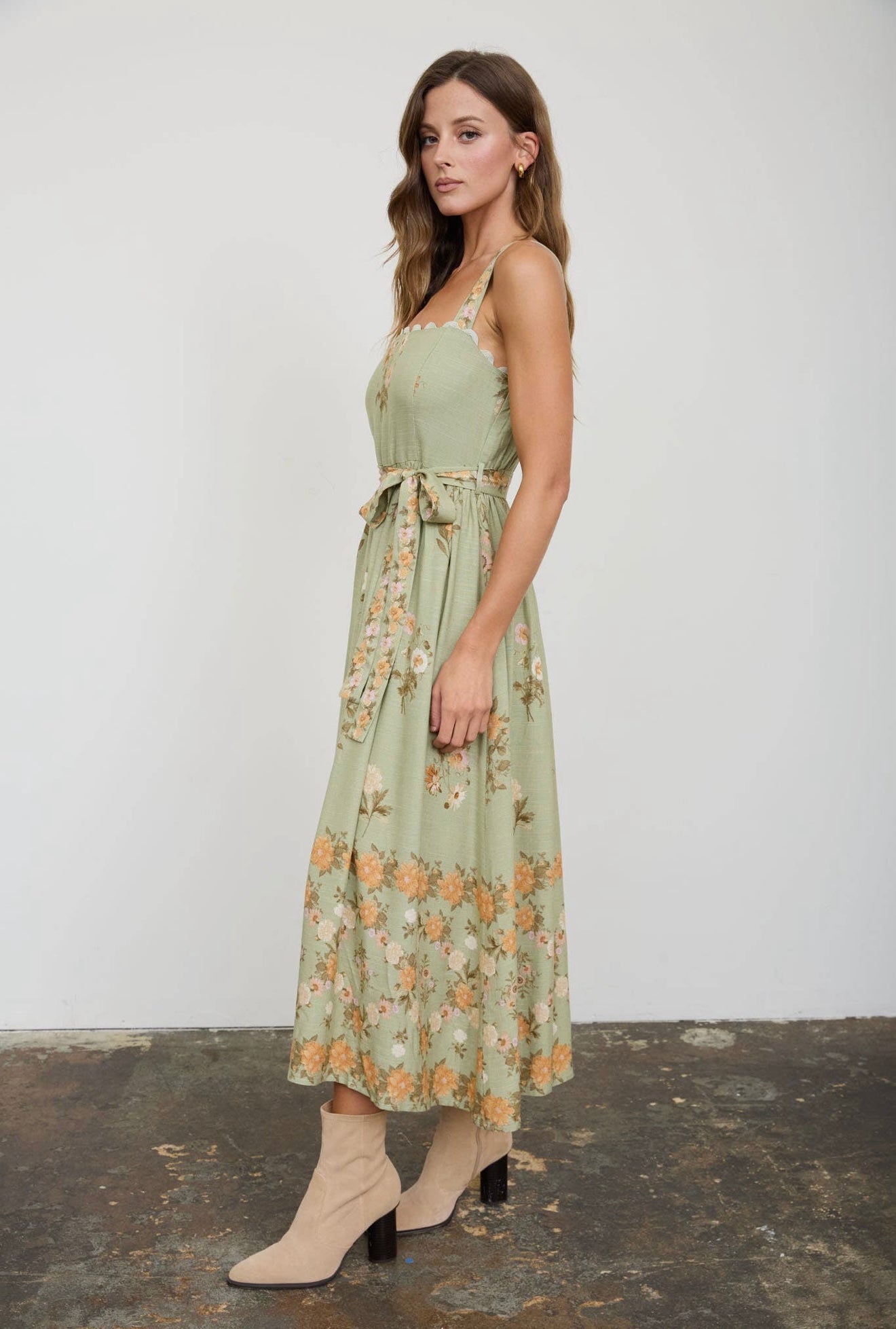 Margie Floral Midi Dress
