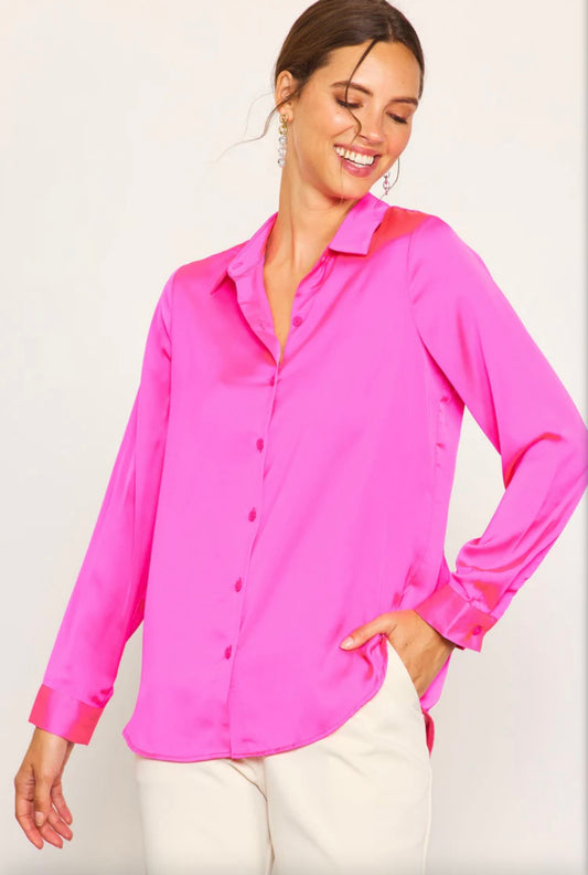 Classic Pink Button Up