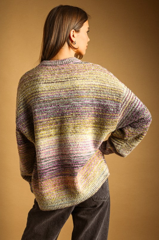 Malarie Multi Stripe Sweater Top