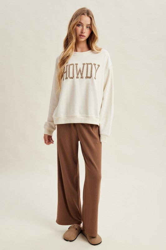 Western Howdy Floral Graphic Sweatshirt