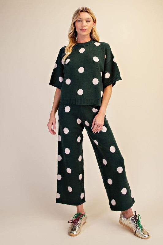 Bonnie Polka Dot Knit Set