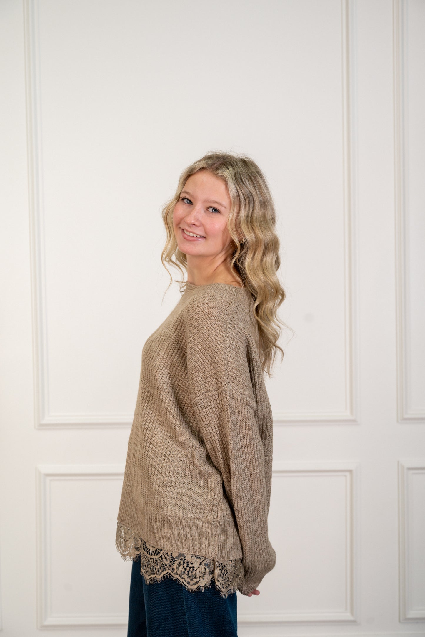 Morella Lace Crew Neck