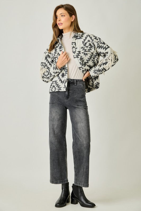 Aztec Fringe Shacket
