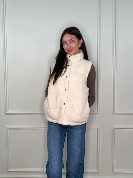 Teddy Puffer Vest