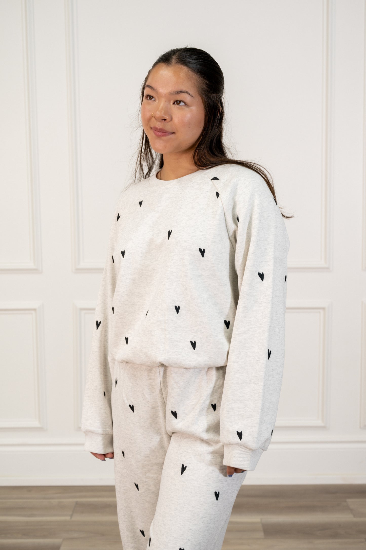 Melange Heart Embroidered Set