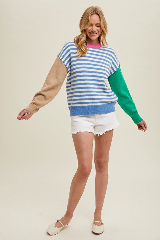 Leena Color Block Sweater