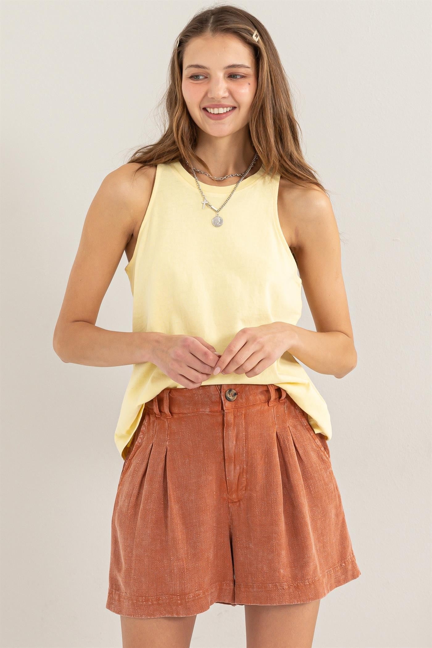 Yellow Sleeveless Tank