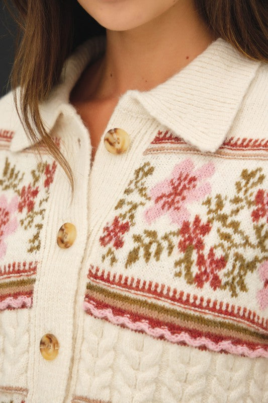 Colette Button Up Sweater