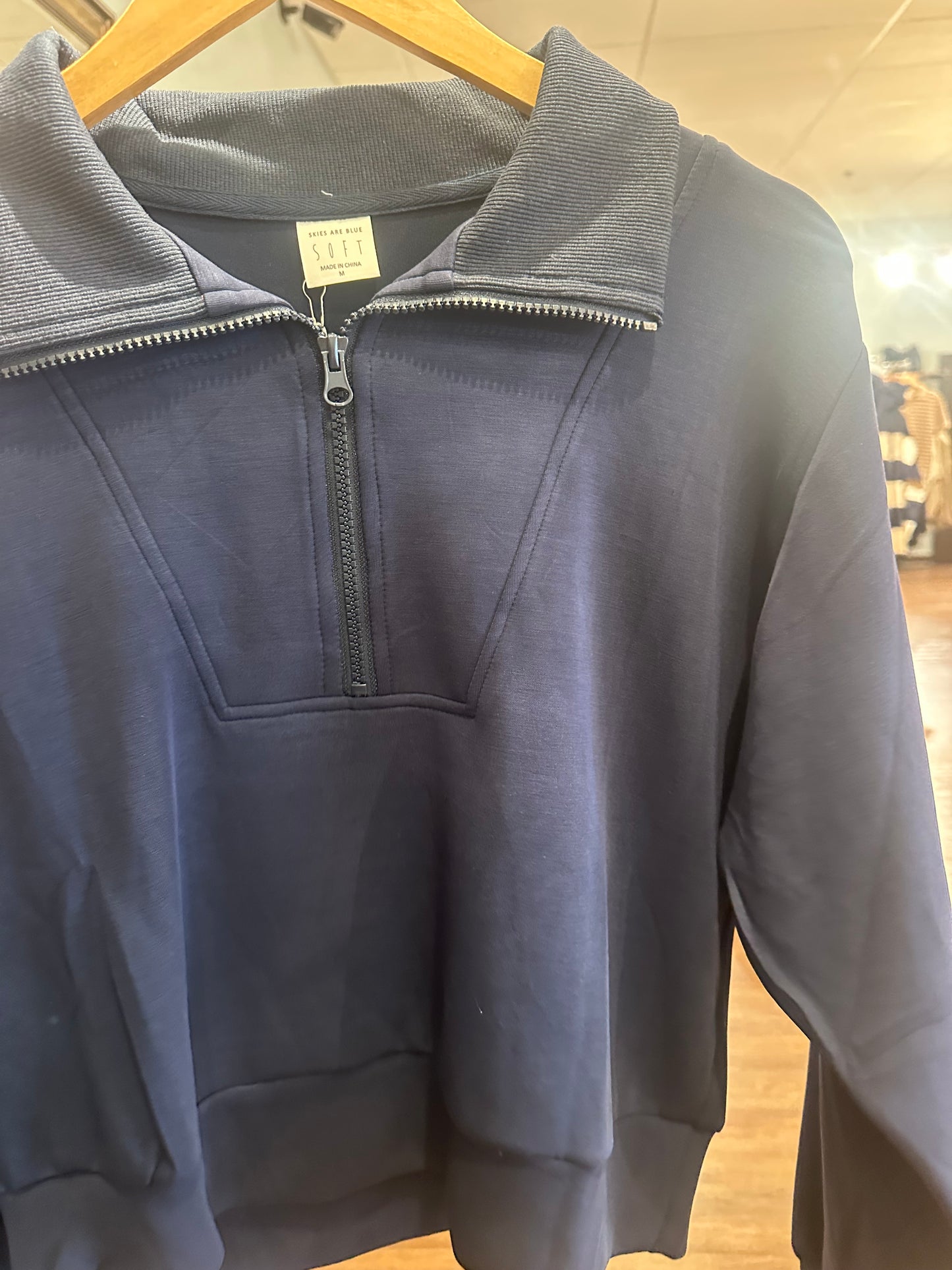 Brea Navy Pullover