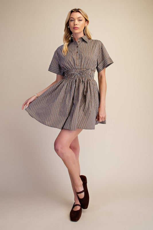 Lorene Stripe Collar Dress