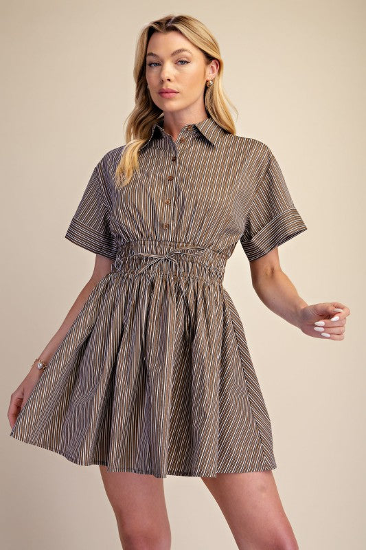 Lorene Stripe Collar Dress