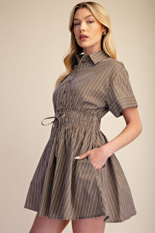 Lorene Stripe Collar Dress