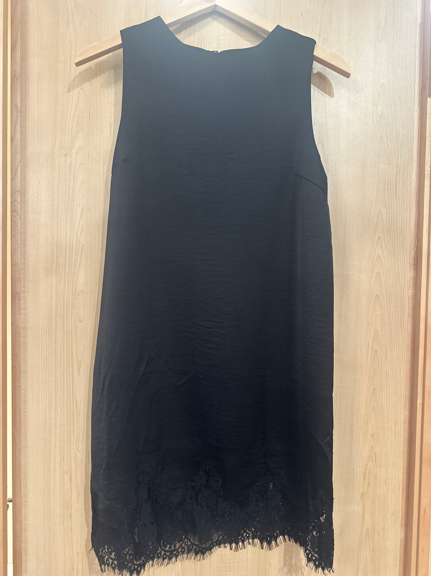 Lizette Black Lace Satin Dress