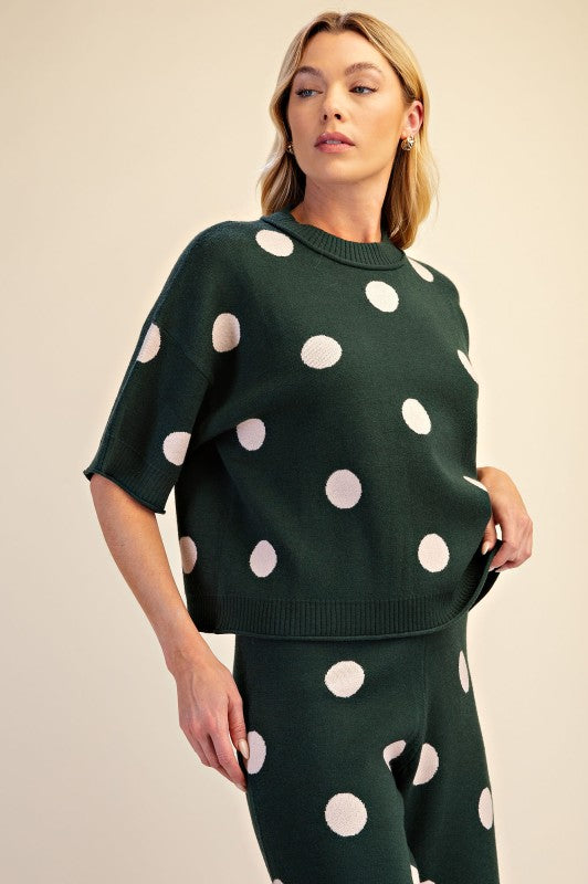 Bonnie Polka Dot Knit Set