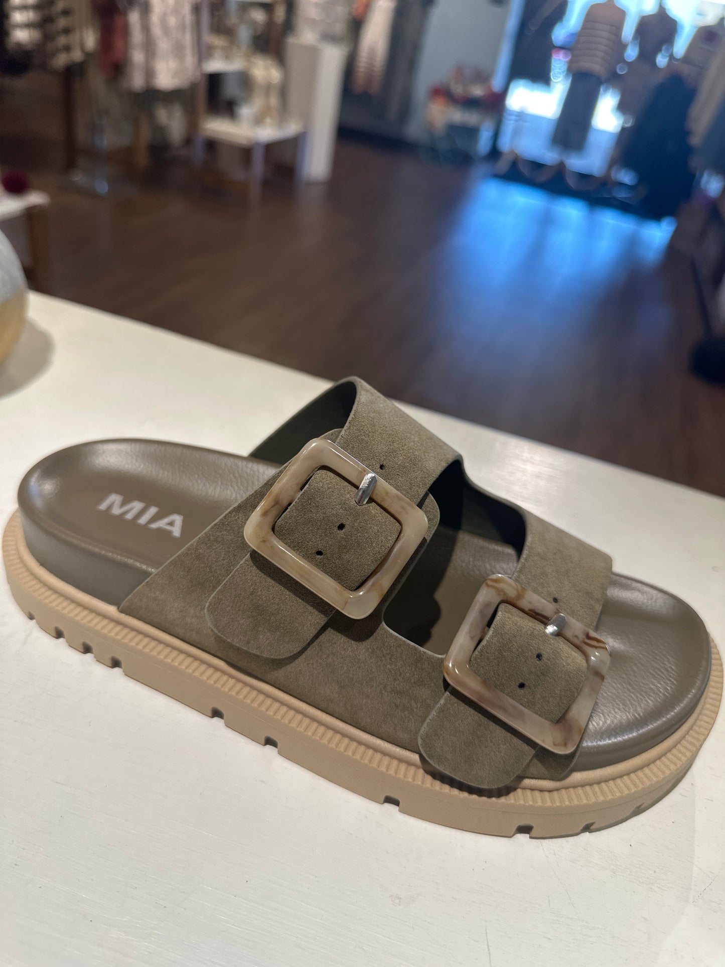 Khaki Mia Slide