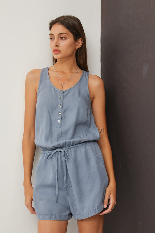 Slate Blue Romper