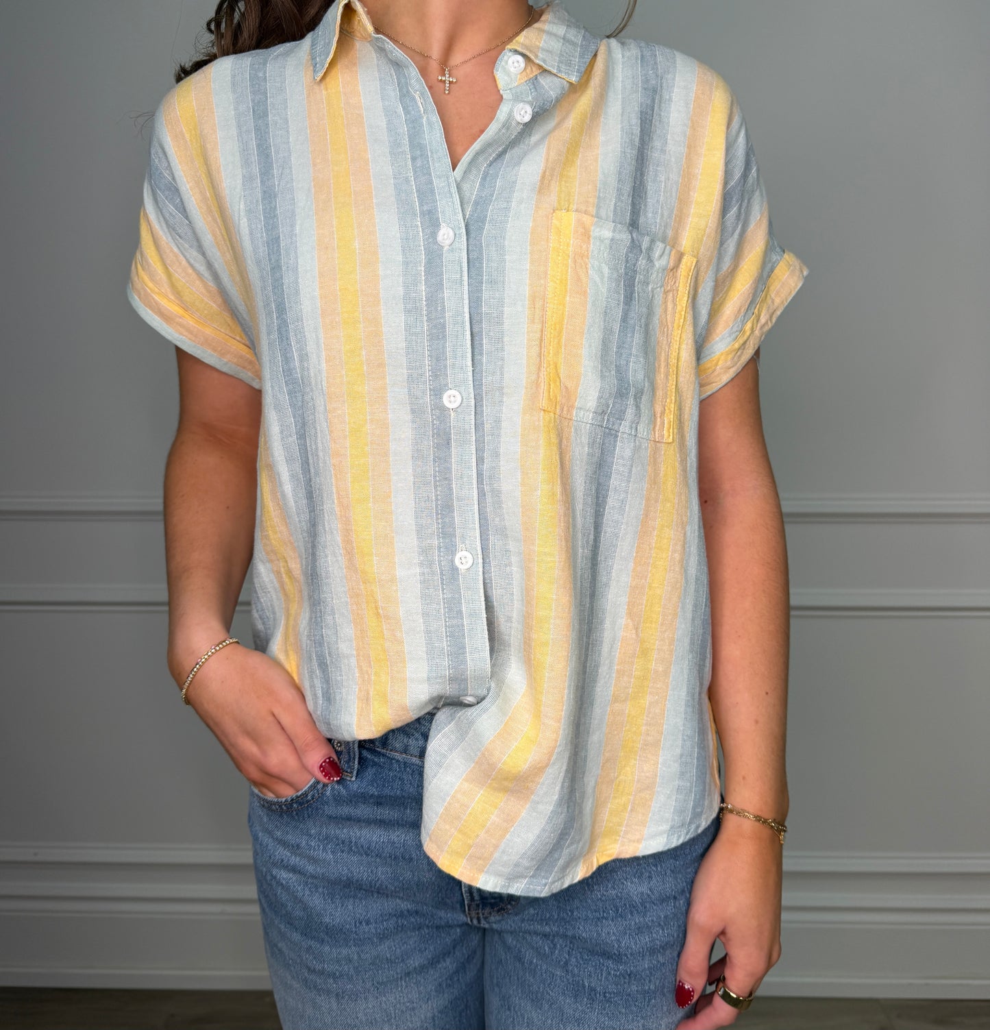 Beachy Button Up