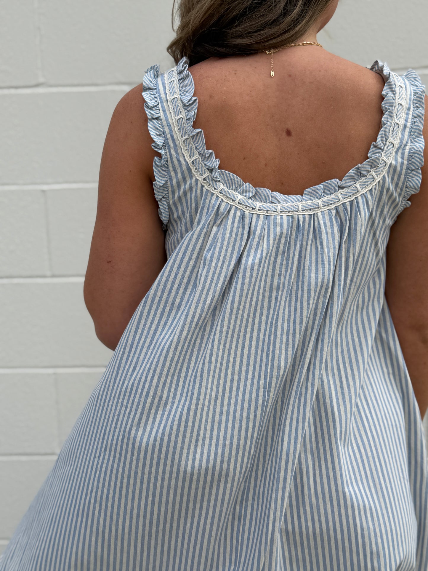 Blue Lace Trim Mini